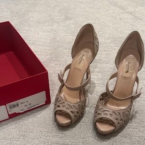 Valentino Women's Taupe Cutout Heels